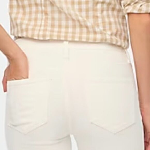 J. Crew Flare Crop White Jean in Signature Stretch White Sz 24 - Picture 1 of 4